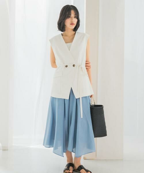 URBAN RESEARCH ROSSO / アーバンリサーチ ロッソ ベスト | 接触冷感リネン混ジレ | 詳細7