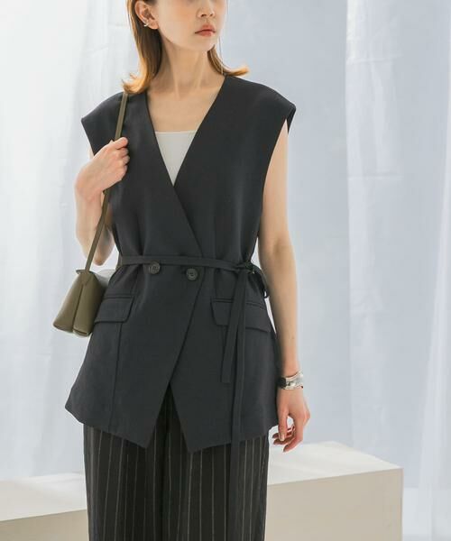 URBAN RESEARCH ROSSO / アーバンリサーチ ロッソ ベスト | 接触冷感リネン混ジレ | 詳細15