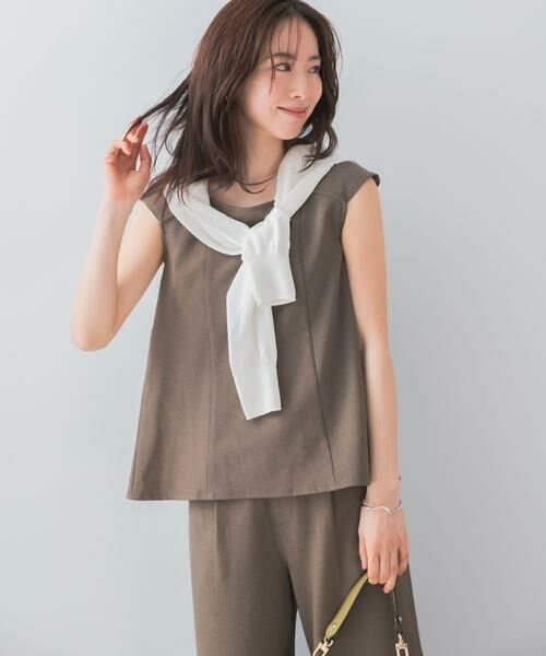 URBAN RESEARCH ROSSO / アーバンリサーチ ロッソ セットアップ | 『UR TECH DRYLUXE』F by ROSSO フレンチブラウス+ワイドパンツ | 詳細1