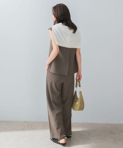 URBAN RESEARCH ROSSO / アーバンリサーチ ロッソ セットアップ | 『UR TECH DRYLUXE』F by ROSSO フレンチブラウス+ワイドパンツ | 詳細5