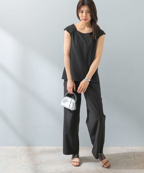 URBAN RESEARCH ROSSO / アーバンリサーチ ロッソ セットアップ | 『UR TECH DRYLUXE』F by ROSSO フレンチブラウス+ワイドパンツ | 詳細16