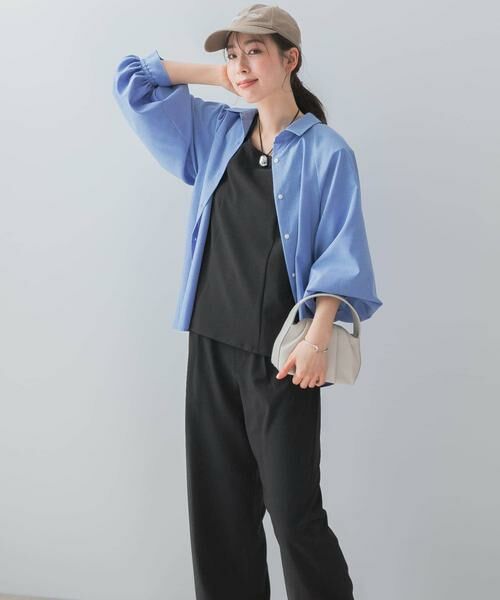 URBAN RESEARCH ROSSO / アーバンリサーチ ロッソ セットアップ | 『UR TECH DRYLUXE』F by ROSSO フレンチブラウス+ワイドパンツ | 詳細18