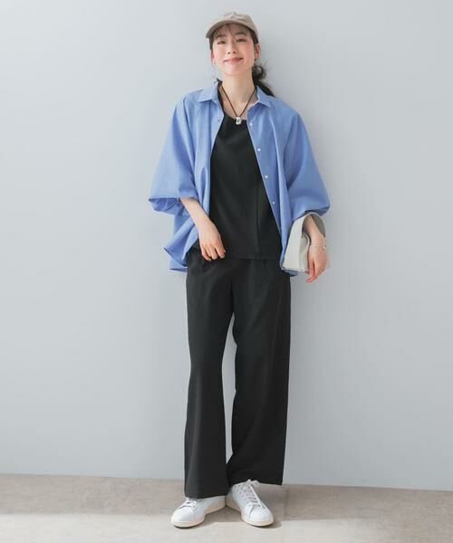 URBAN RESEARCH ROSSO / アーバンリサーチ ロッソ セットアップ | 『UR TECH DRYLUXE』F by ROSSO フレンチブラウス+ワイドパンツ | 詳細19