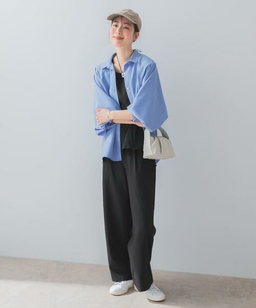 URBAN RESEARCH ROSSO / アーバンリサーチ ロッソ セットアップ | 『UR TECH DRYLUXE』F by ROSSO フレンチブラウス+ワイドパンツ | 詳細21