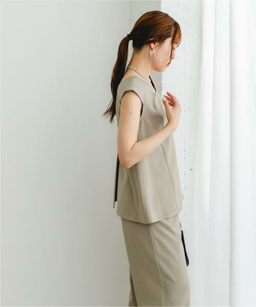 URBAN RESEARCH ROSSO / アーバンリサーチ ロッソ セットアップ | 『UR TECH DRYLUXE』F by ROSSO フレンチブラウス+ワイドパンツ | 詳細24