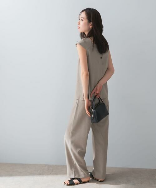 URBAN RESEARCH ROSSO / アーバンリサーチ ロッソ セットアップ | 『UR TECH DRYLUXE』F by ROSSO フレンチブラウス+ワイドパンツ | 詳細30