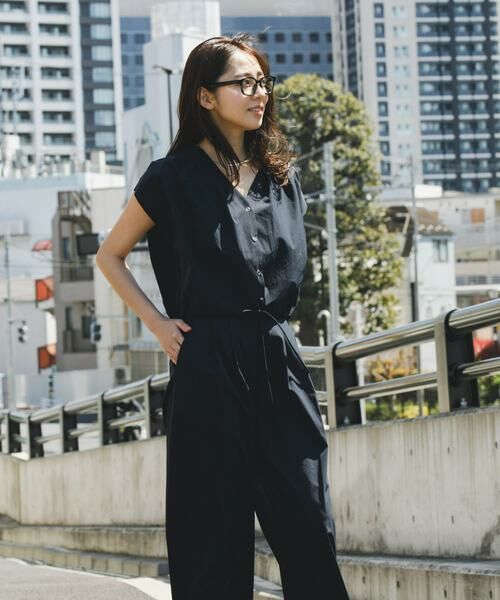 URBAN RESEARCH ROSSO / アーバンリサーチ ロッソ セットアップ | F by ROSSO　撥水クロップドブラウス+ワイドパンツ | 詳細1