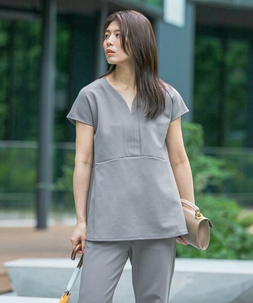 URBAN RESEARCH ROSSO / アーバンリサーチ ロッソ セットアップ | F by ROSSO　クールタッチペプラムプルオーバー+イージーパンツ | 詳細1