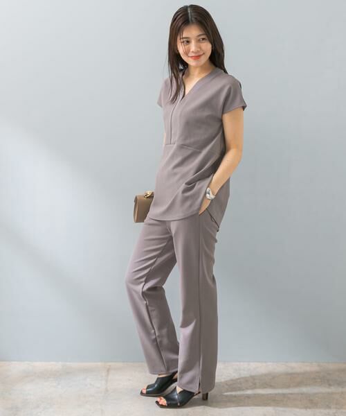 URBAN RESEARCH ROSSO / アーバンリサーチ ロッソ セットアップ | F by ROSSO　クールタッチペプラムプルオーバー+イージーパンツ | 詳細5