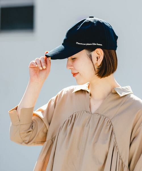 URBAN RESEARCH ROSSO/アーバンリサーチ ロッソ F by ROSSO サイド刺繍キャップ ネイビー FREE