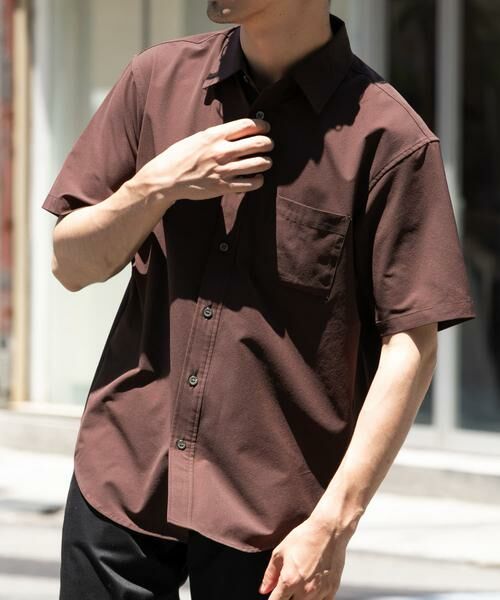 URBAN RESEARCH ROSSO / アーバンリサーチ ロッソ シャツ・ブラウス | 『XLサイズあり』マイクロサッカーレギュラーカラー半袖シャツ | 詳細1