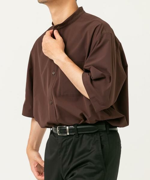 URBAN RESEARCH ROSSO / アーバンリサーチ ロッソ シャツ・ブラウス | 『XLサイズあり』マイクロサッカーバンドカラー半袖シャツ | 詳細2