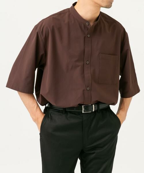 URBAN RESEARCH ROSSO / アーバンリサーチ ロッソ シャツ・ブラウス | 『XLサイズあり』マイクロサッカーバンドカラー半袖シャツ | 詳細4