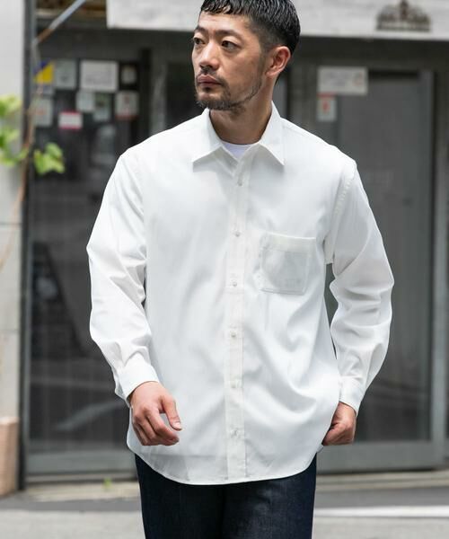 URBAN RESEARCH ROSSO/アーバンリサーチ ロッソ 『XLサイズあり』ストレッチワッシャーロングスリーブシャツ ホワイト M URBAN RESEARCH ROSSO/アーバンリサーチ ロッソ 『XLサイズあり』ストレッチワッシャーロングスリーブシャツ ホワイト M
