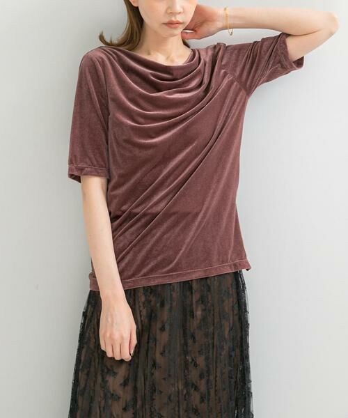 URBAN RESEARCH ROSSO / アーバンリサーチ ロッソ Tシャツ | シアーストレッチベロアカットソー | 詳細1