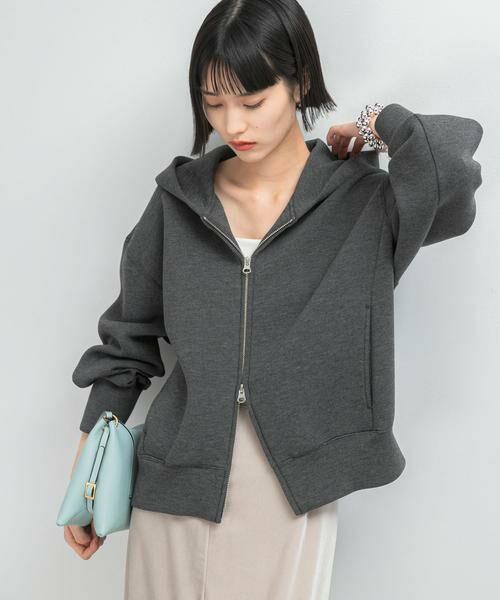 URBAN RESEARCH ROSSO / アーバンリサーチ ロッソ パーカー | ダブルジップダンボールパーカー(ダークグレー)