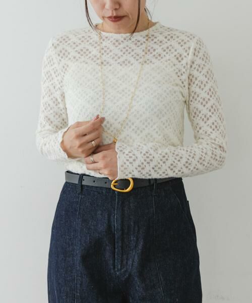 URBAN RESEARCH ROSSO / アーバンリサーチ ロッソ Tシャツ | F by ROSSO　起毛ストレッチレースプルオーバー | 詳細3