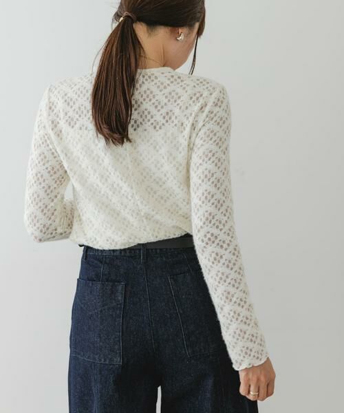 URBAN RESEARCH ROSSO / アーバンリサーチ ロッソ Tシャツ | F by ROSSO　起毛ストレッチレースプルオーバー | 詳細4