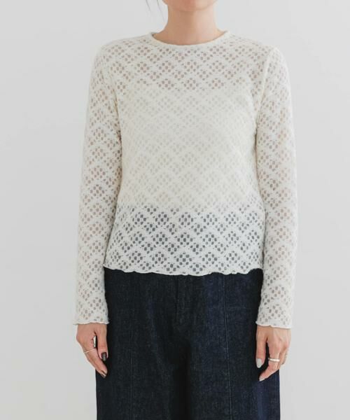 URBAN RESEARCH ROSSO / アーバンリサーチ ロッソ Tシャツ | F by ROSSO　起毛ストレッチレースプルオーバー | 詳細8