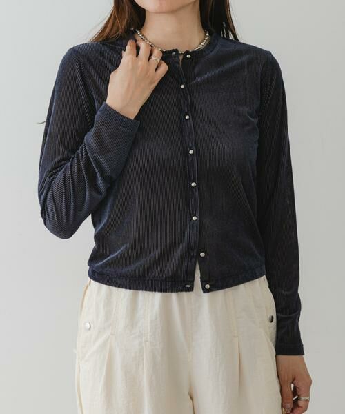 URBAN RESEARCH ROSSO / アーバンリサーチ ロッソ カーディガン・ボレロ | F by ROSSO　シアーリブベロアコンパクトカーディガン | 詳細2