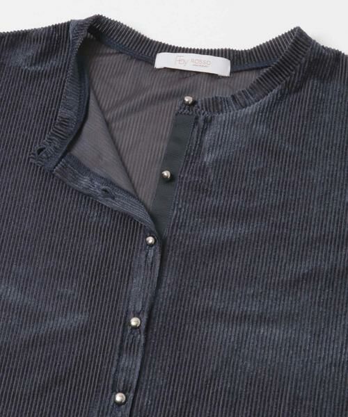 URBAN RESEARCH ROSSO / アーバンリサーチ ロッソ カーディガン・ボレロ | F by ROSSO　シアーリブベロアコンパクトカーディガン | 詳細7