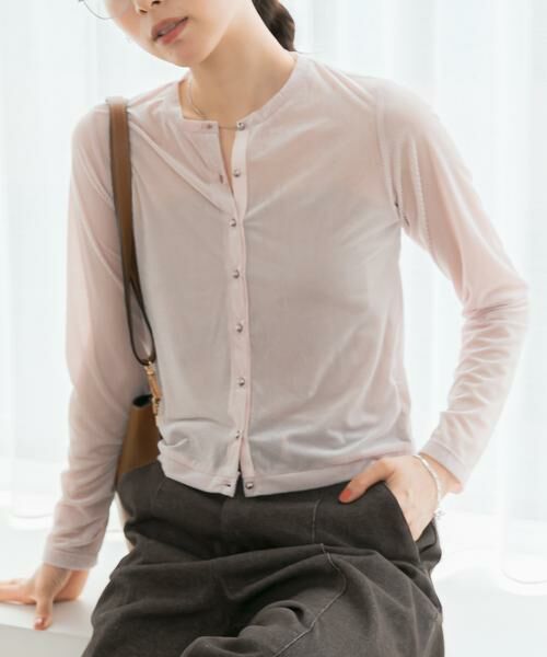 URBAN RESEARCH ROSSO / アーバンリサーチ ロッソ カーディガン・ボレロ | F by ROSSO　シアーリブベロアコンパクトカーディガン | 詳細12