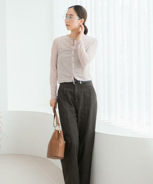 URBAN RESEARCH ROSSO / アーバンリサーチ ロッソ カーディガン・ボレロ | F by ROSSO　シアーリブベロアコンパクトカーディガン | 詳細15