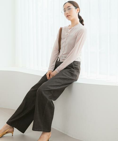 URBAN RESEARCH ROSSO / アーバンリサーチ ロッソ カーディガン・ボレロ | F by ROSSO　シアーリブベロアコンパクトカーディガン | 詳細16