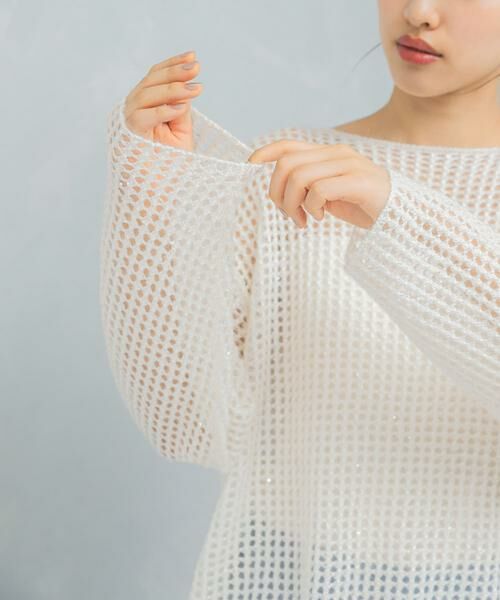 URBAN RESEARCH ROSSO / アーバンリサーチ ロッソ ニット・セーター | スパンコールシアーニット | 詳細24