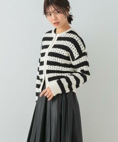 URBAN RESEARCH ROSSO / アーバンリサーチ ロッソ カーディガン・ボレロ | F by ROSSO　柄編みZIPカーディガン