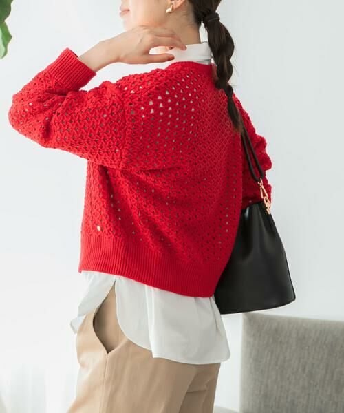 URBAN RESEARCH ROSSO / アーバンリサーチ ロッソ カーディガン・ボレロ | F by ROSSO　柄編みZIPカーディガン | 詳細3