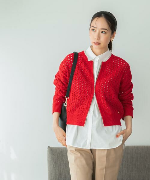 URBAN RESEARCH ROSSO / アーバンリサーチ ロッソ カーディガン・ボレロ | F by ROSSO　柄編みZIPカーディガン | 詳細5