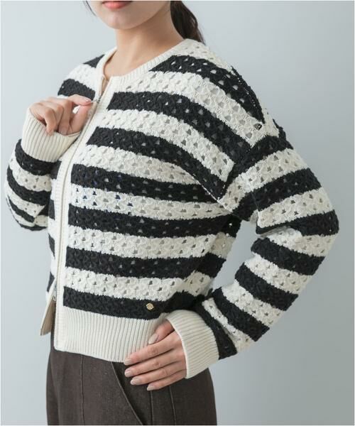 URBAN RESEARCH ROSSO / アーバンリサーチ ロッソ カーディガン・ボレロ | F by ROSSO　柄編みZIPカーディガン | 詳細26