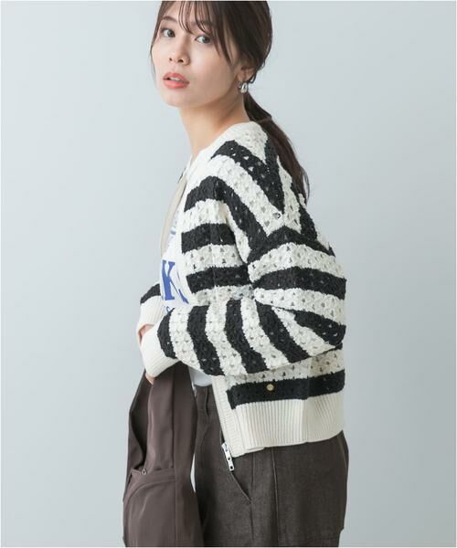 URBAN RESEARCH ROSSO / アーバンリサーチ ロッソ カーディガン・ボレロ | F by ROSSO　柄編みZIPカーディガン | 詳細28