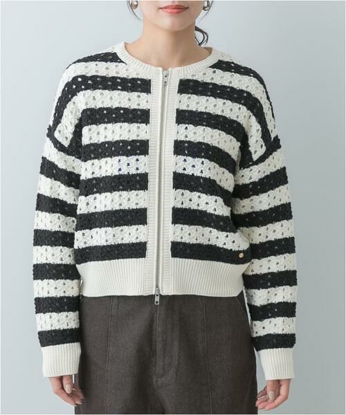 URBAN RESEARCH ROSSO / アーバンリサーチ ロッソ カーディガン・ボレロ | F by ROSSO　柄編みZIPカーディガン | 詳細30