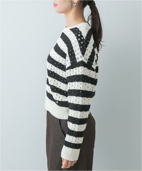 URBAN RESEARCH ROSSO / アーバンリサーチ ロッソ カーディガン・ボレロ | F by ROSSO　柄編みZIPカーディガン | 詳細24