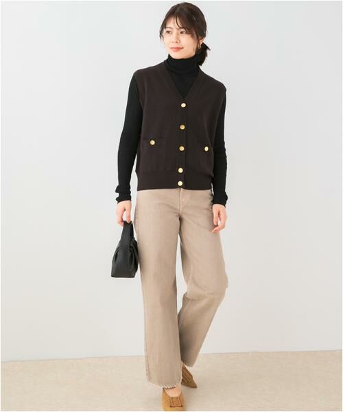 URBAN RESEARCH ROSSO / アーバンリサーチ ロッソ ベスト | F by ROSSO　ウォッシャブルメタル釦ニットベスト | 詳細1