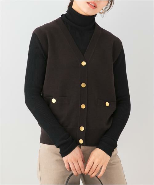 URBAN RESEARCH ROSSO / アーバンリサーチ ロッソ ベスト | F by ROSSO　ウォッシャブルメタル釦ニットベスト | 詳細2