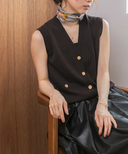 URBAN RESEARCH ROSSO / アーバンリサーチ ロッソ ベスト | F by ROSSO　ウォッシャブルメタル釦ニットベスト | 詳細6