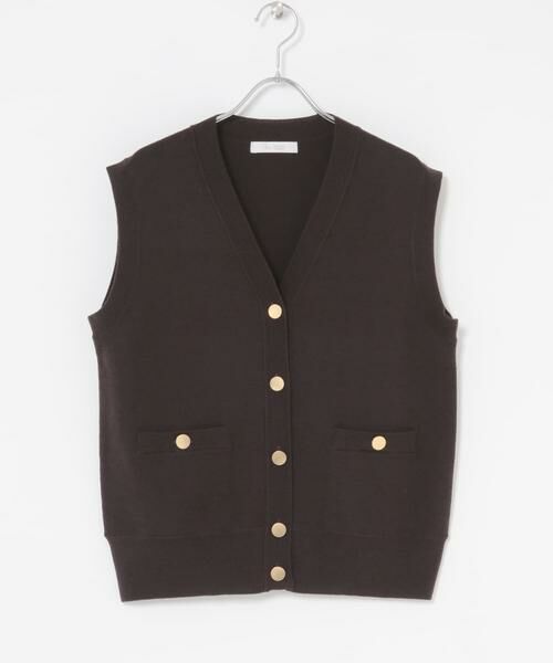 URBAN RESEARCH ROSSO / アーバンリサーチ ロッソ ベスト | F by ROSSO　ウォッシャブルメタル釦ニットベスト | 詳細8