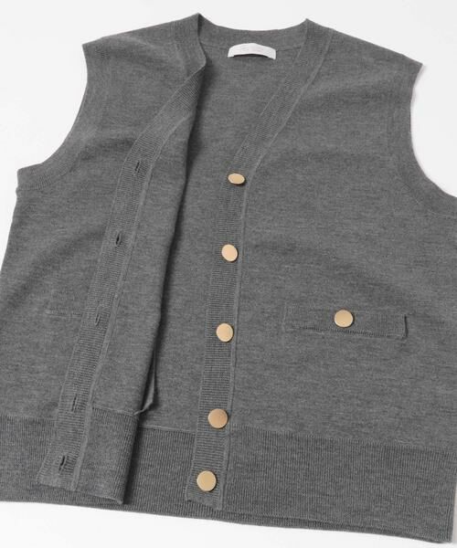 URBAN RESEARCH ROSSO / アーバンリサーチ ロッソ ベスト | F by ROSSO　ウォッシャブルメタル釦ニットベスト | 詳細20