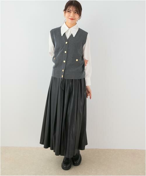 URBAN RESEARCH ROSSO / アーバンリサーチ ロッソ ベスト | F by ROSSO　ウォッシャブルメタル釦ニットベスト | 詳細11