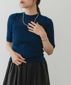 URBAN RESEARCH ROSSO / アーバンリサーチ ロッソ ニット・セーター | F by ROSSO　シアーリブ5分袖ニット