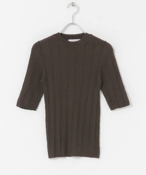 URBAN RESEARCH ROSSO / アーバンリサーチ ロッソ ニット・セーター | F by ROSSO　シアーリブ5分袖ニット | 詳細5