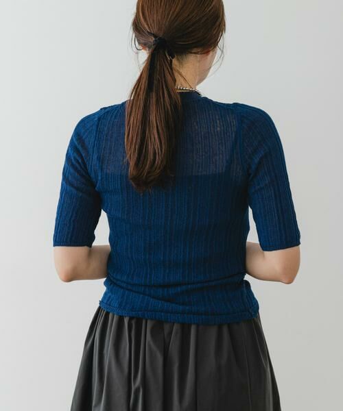 URBAN RESEARCH ROSSO / アーバンリサーチ ロッソ ニット・セーター | F by ROSSO　シアーリブ5分袖ニット | 詳細10