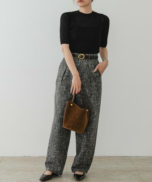 URBAN RESEARCH ROSSO / アーバンリサーチ ロッソ ニット・セーター | F by ROSSO　シアーリブ5分袖ニット | 詳細18