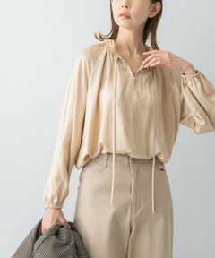 URBAN RESEARCH ROSSO / アーバンリサーチ ロッソ シャツ・ブラウス | グロッシー2WAYネックギャザーブラウス