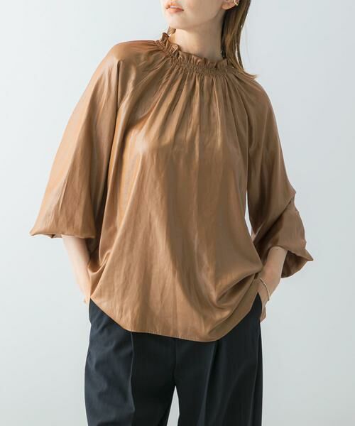 URBAN RESEARCH ROSSO / アーバンリサーチ ロッソ シャツ・ブラウス | グロッシー2WAYネックギャザーブラウス | 詳細3