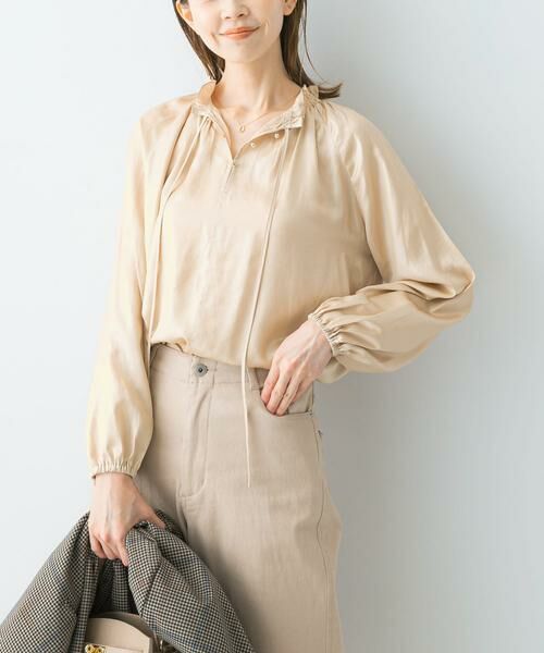 URBAN RESEARCH ROSSO / アーバンリサーチ ロッソ シャツ・ブラウス | グロッシー2WAYネックギャザーブラウス | 詳細12