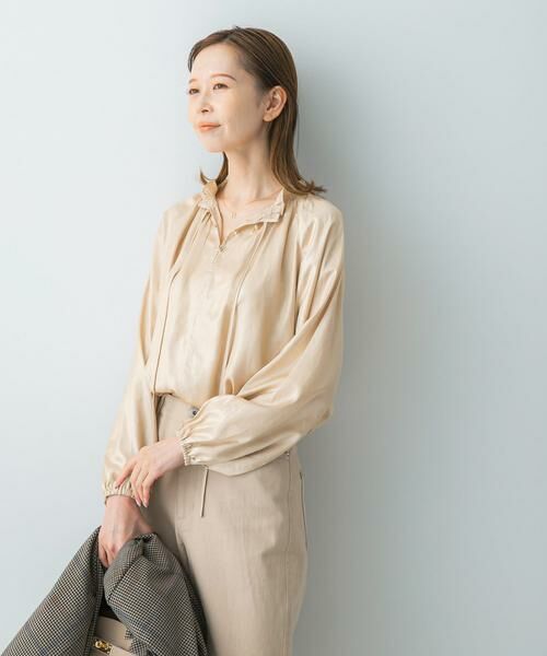 URBAN RESEARCH ROSSO / アーバンリサーチ ロッソ シャツ・ブラウス | グロッシー2WAYネックギャザーブラウス | 詳細13